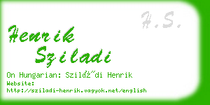 henrik sziladi business card